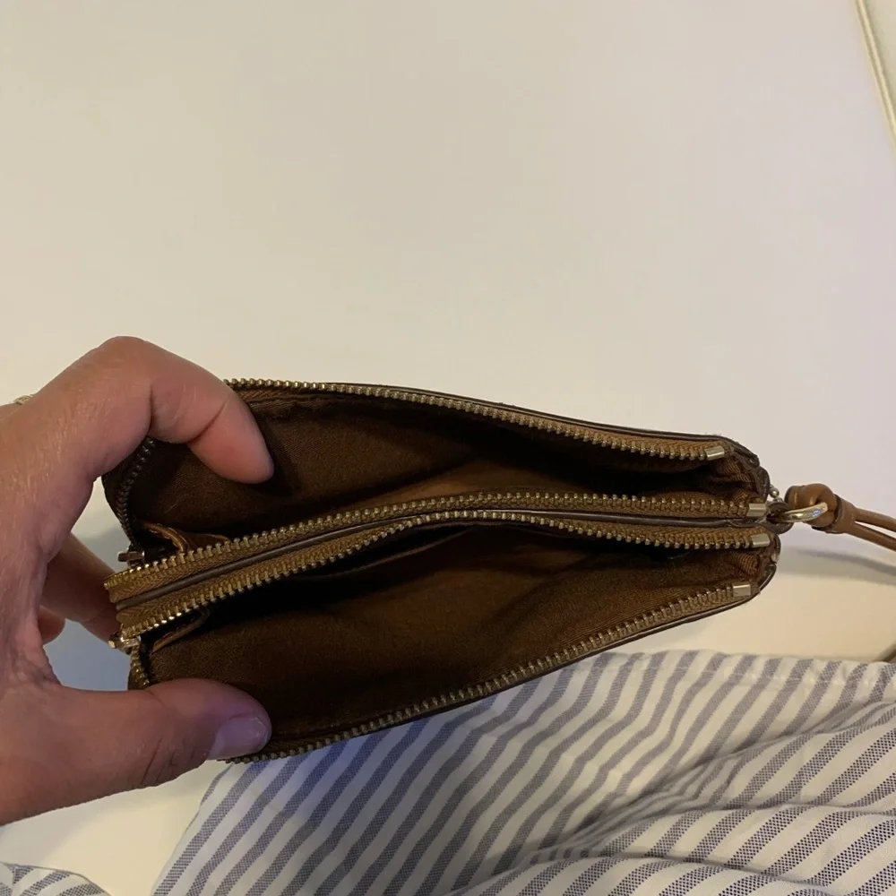 Coach Brown Monogram Clutch